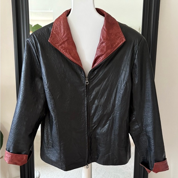VERA PELLE Black Leather Jacket - Picture 1 of 6